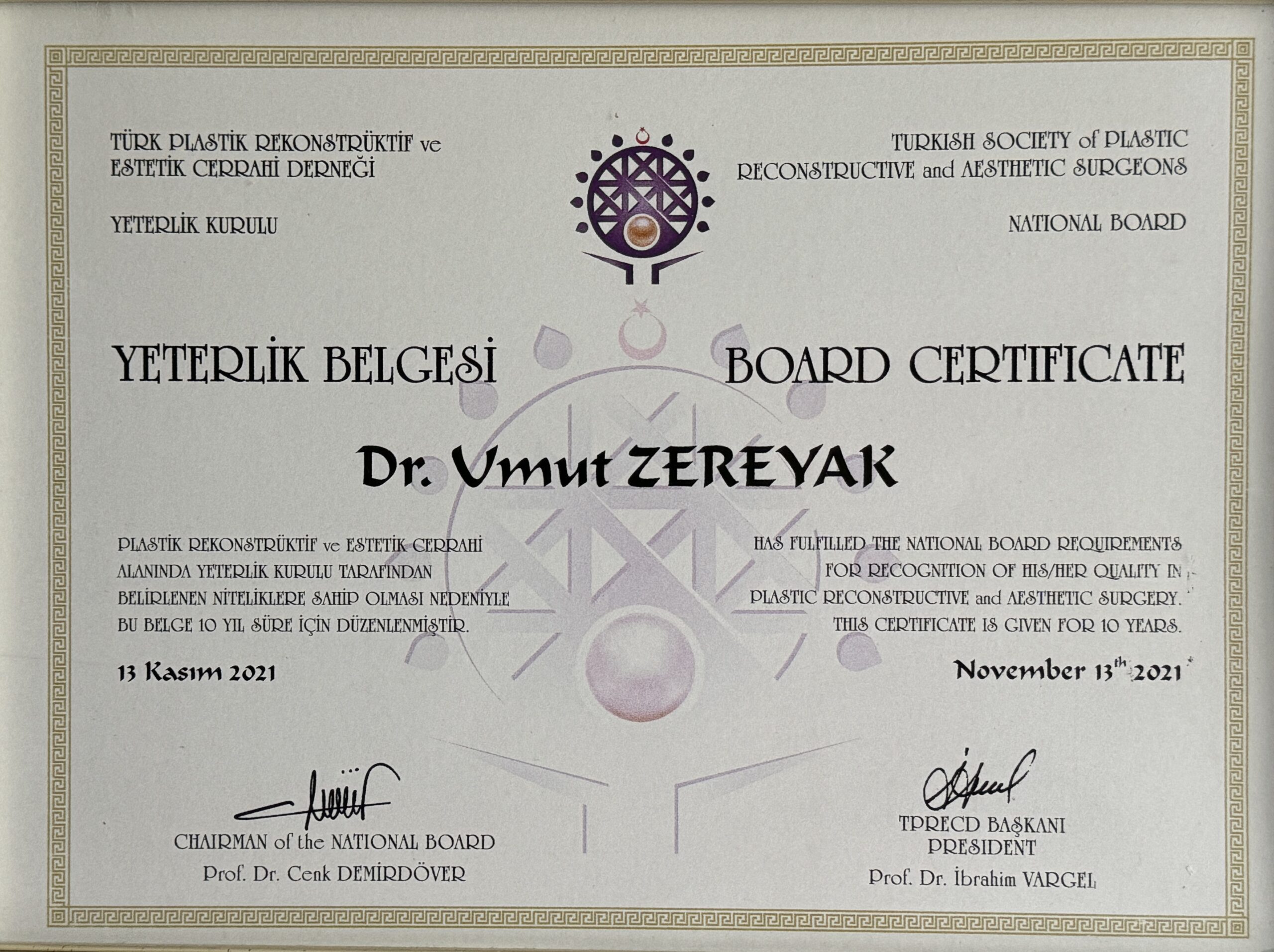yeterlilik belgesi